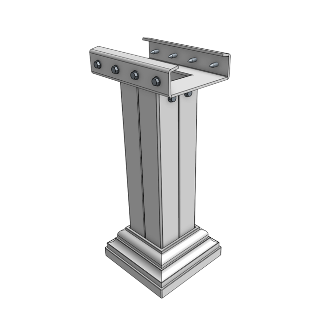 Patio Post Assembly (TW Beam)